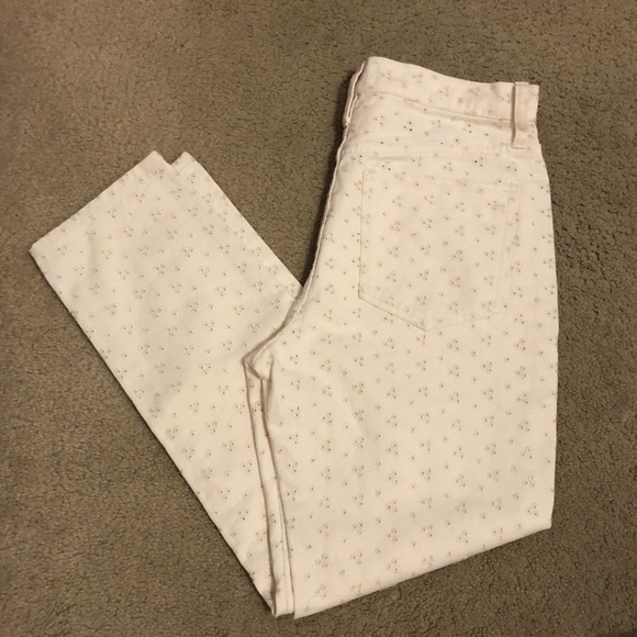 madewell perfect vintage jean in cream eyelet - Picture 3 of 7